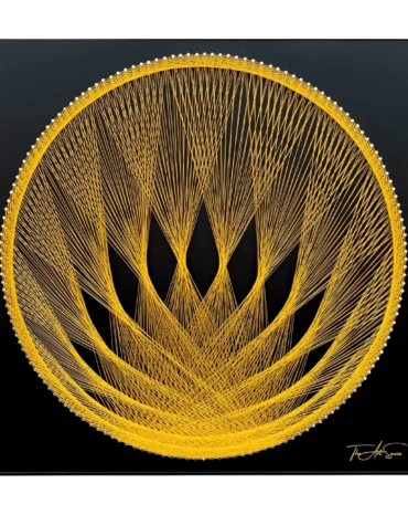 Yellow Bloom String Art