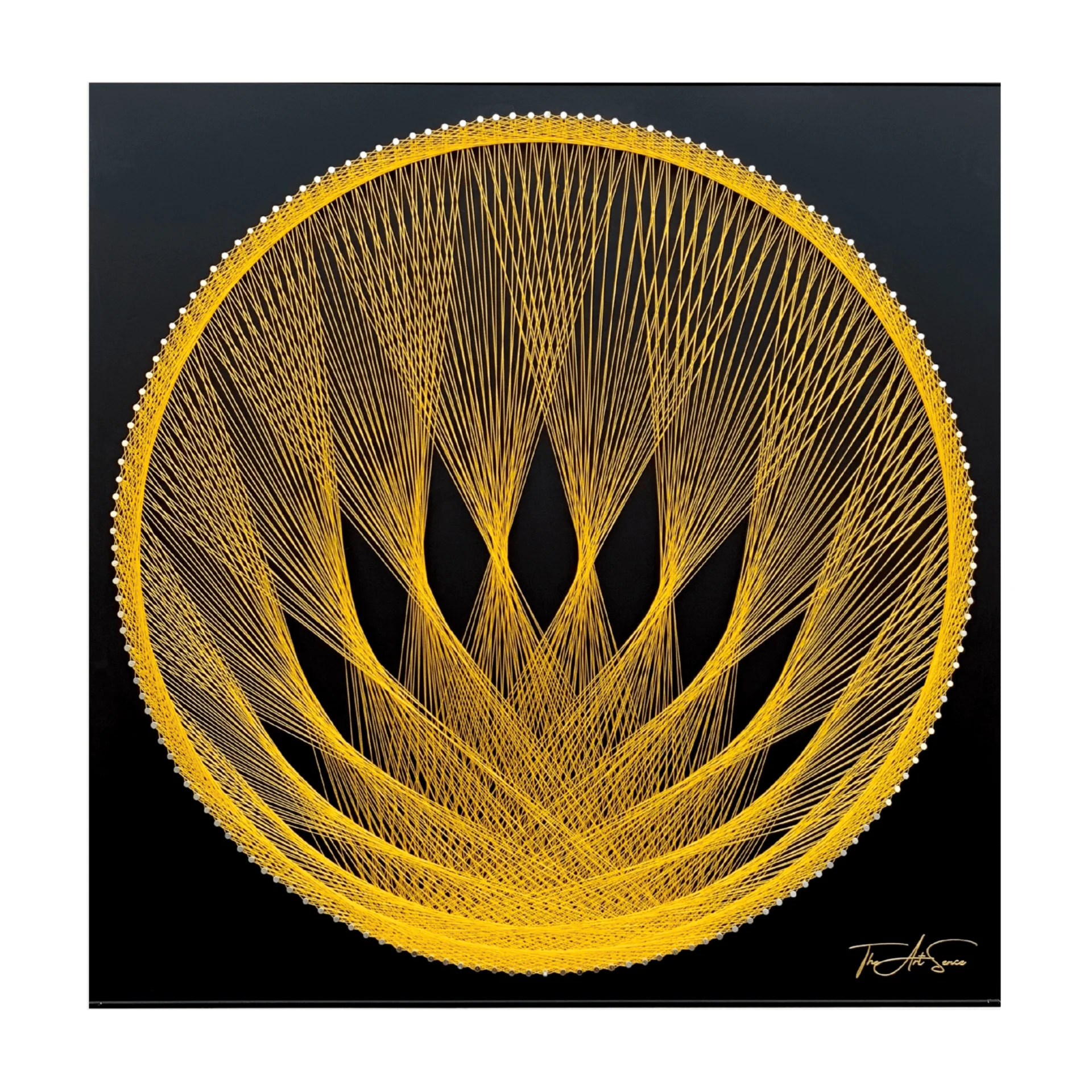 Yellow Bloom String Art